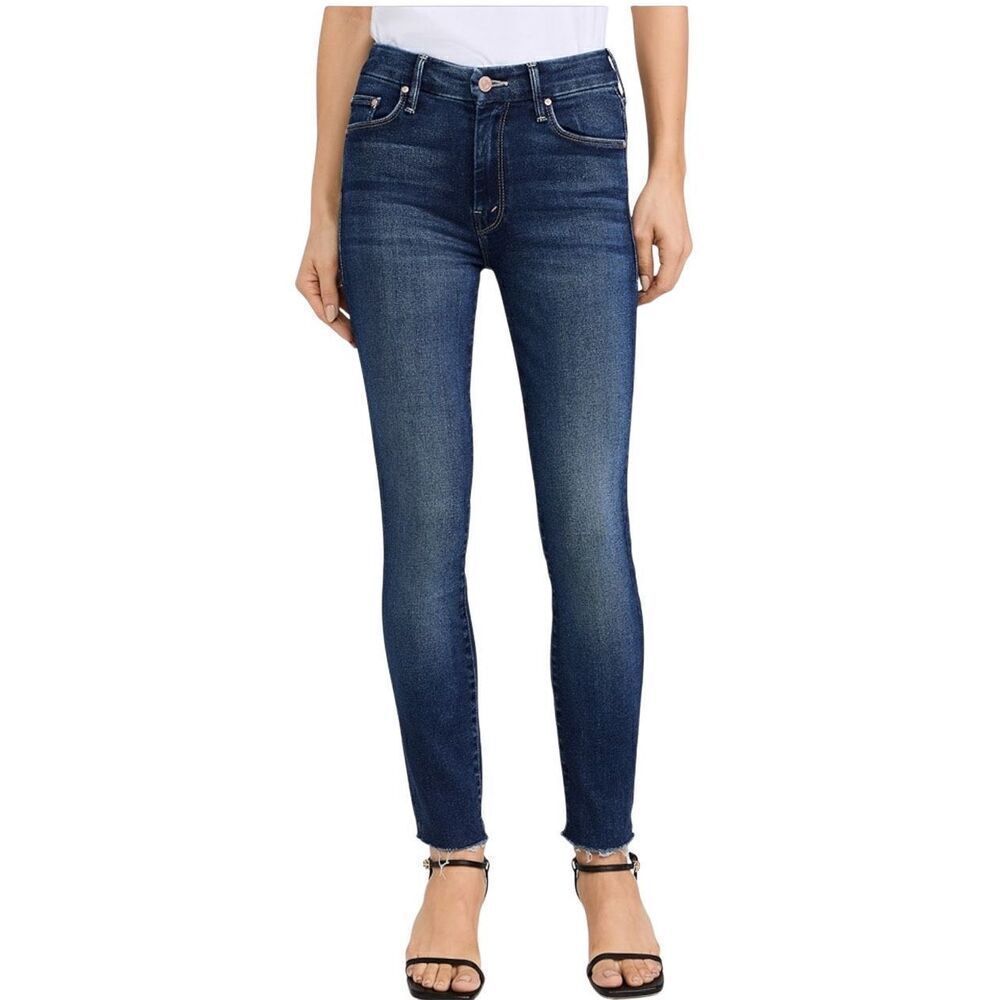 Mother Girl Crush Looker Ankle Fray Mid Rise Stretch Denim Skinny Jeans Size 25